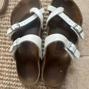 Birkenstock Cream Cross-Strap Sandals